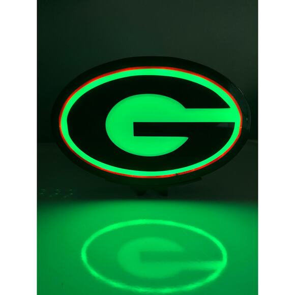 UGA Georgia Bulldogs Multicolored LED Light Box with Effects Remote and Stand - Picture 4 of 11